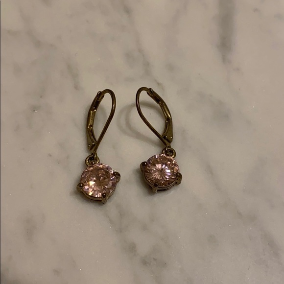 LAST CHANCE Pink Gemstone Earrings - Picture 1 of 3